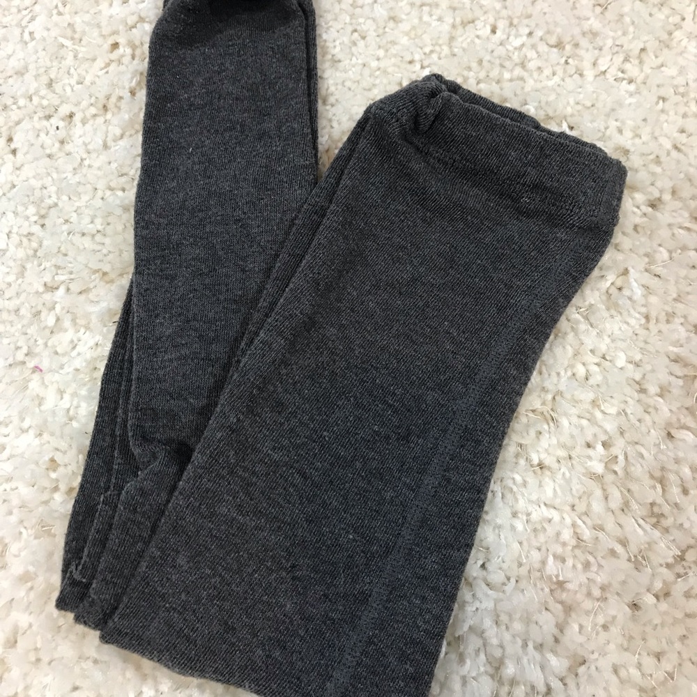 Thick Dark Grey Knit Tights